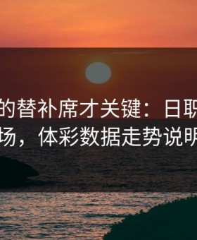 被忽略的替补席才关键：日职联法国队这场，体彩数据走势说明一切
