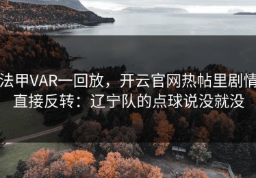 法甲VAR一回放，开云官网热帖里剧情直接反转：辽宁队的点球说没就没