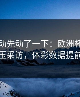赔率波动先动了一下：欧洲杯这轮国米高压采访，体彩数据提前预警